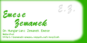 emese zemanek business card